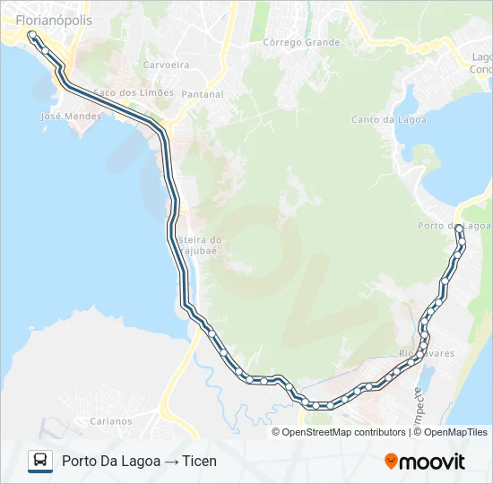 460 PORTO DA LAGOA Bus Line Map