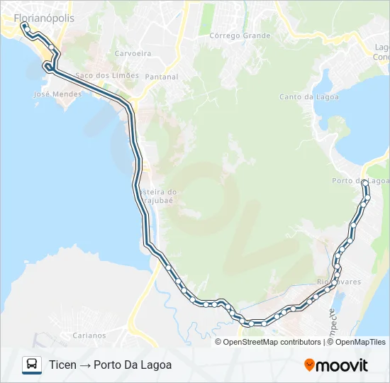 460 PORTO DA LAGOA Bus Line Map