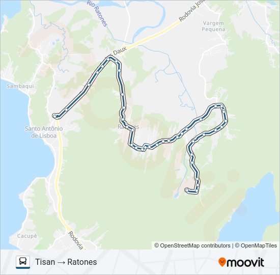 Mapa da linha 273 CIRCULAR RATONES de ônibus
