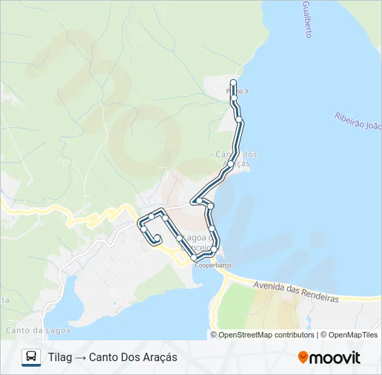362 CANTO DOS ARAÇÁS Bus Line Map