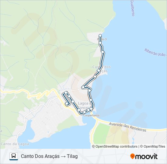 362 CANTO DOS ARAÇÁS bus Line Map