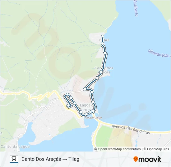 362 CANTO DOS ARAÇÁS Bus Line Map