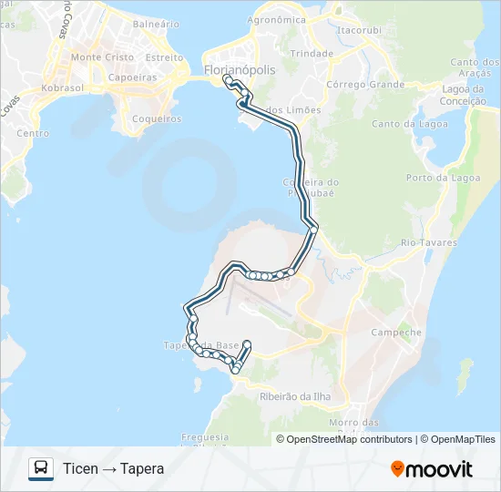 461 TAPERA VIA TÚNEL Bus Line Map