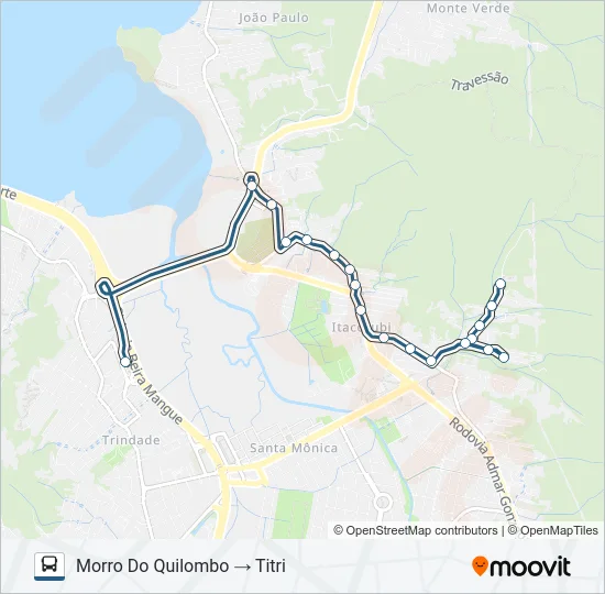 173 MORRO DO QUILOMBO Bus Line Map
