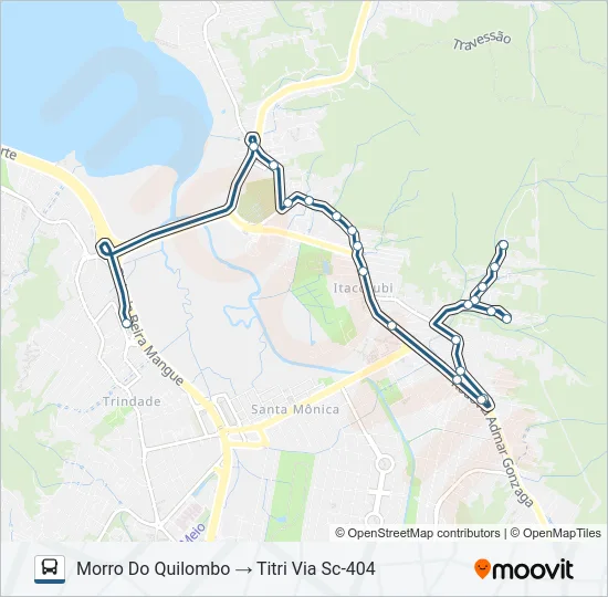 173 MORRO DO QUILOMBO Bus Line Map