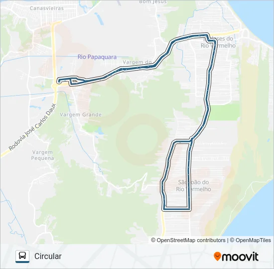 285 CIRCULAR MOÇAMBIQUE Bus Line Map