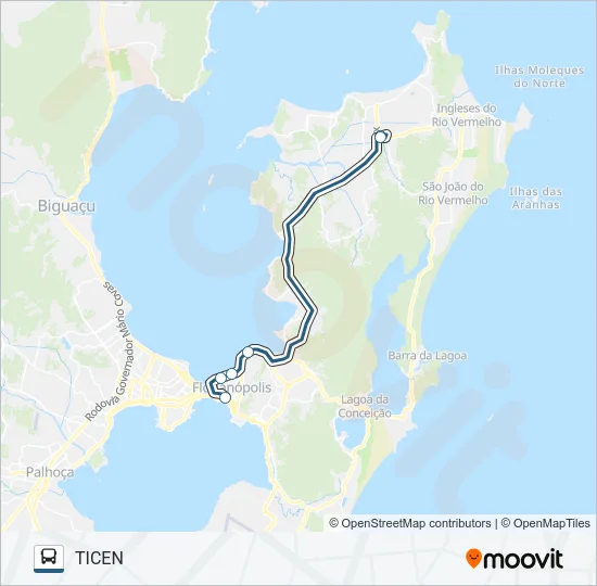 210 TICAN - TICEN DIRETO Bus Line Map