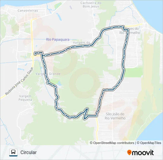 288 CIRCULAR RIO VERMELHO Bus Line Map