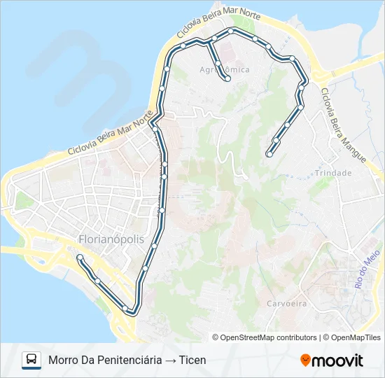 161 MORRO DA PENITENCIÁRIA Bus Line Map