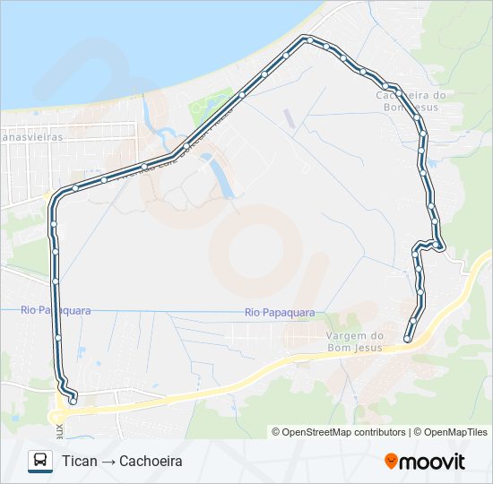 260 CACHOEIRA DO BOM JESUS bus Line Map