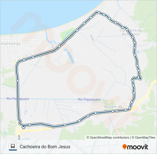 260 CACHOEIRA DO BOM JESUS Bus Line Map