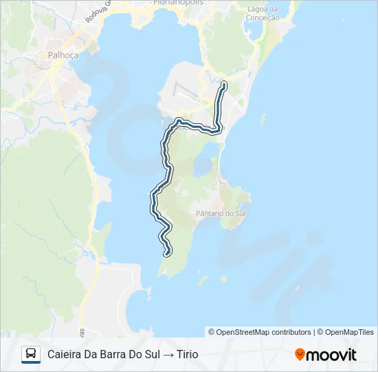 561 CAIEIRA DA BARRA DO SUL Bus Line Map