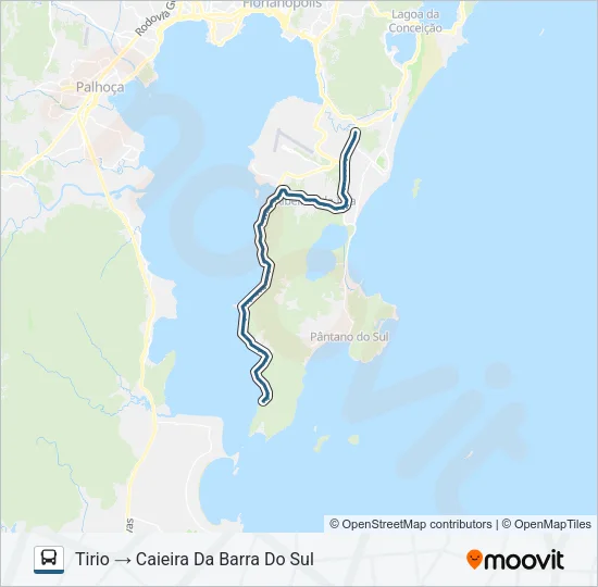 561 CAIEIRA DA BARRA DO SUL Bus Line Map