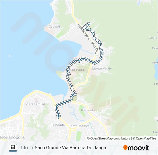 174 SACO GRANDE VIA JOÃO PAULO Bus Line Map