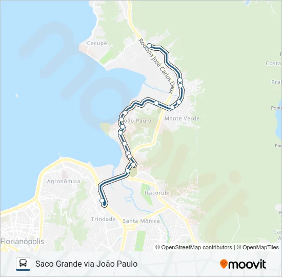 174 SACO GRANDE VIA JOÃO PAULO Bus Line Map