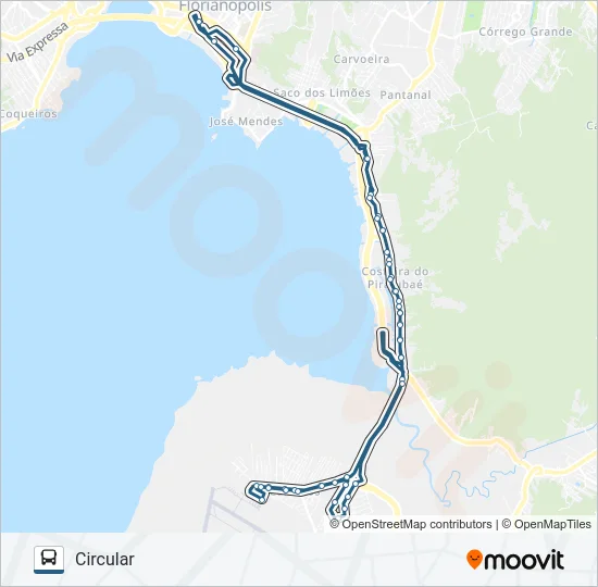 186 CORREDOR SUDOESTE VIA TÚNEL Bus Line Map