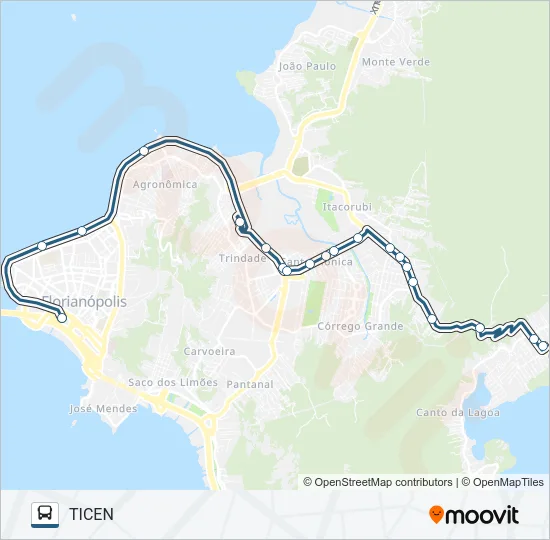 320 TILAG - TICEN VIA BEIRA MAR Bus Line Map