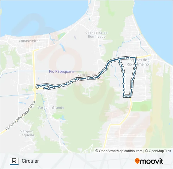 261 CAPIVARI VIA GRACILIANO GOMES Bus Line Map
