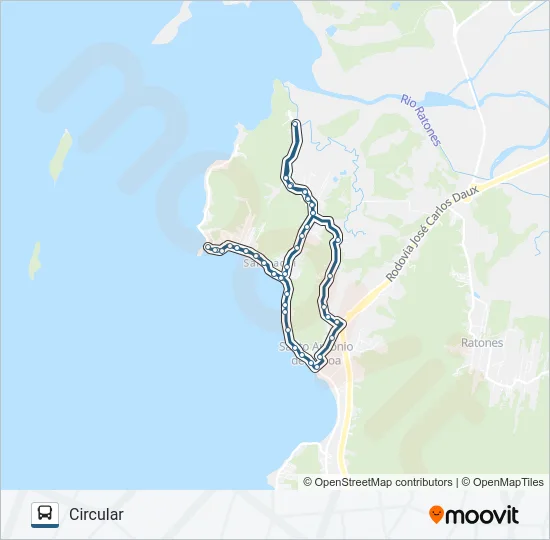 366 BARRA DO SAMBAQUI VIA PADRE ROHR Bus Line Map