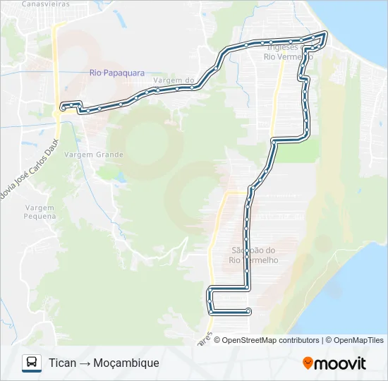 269 MOÇAMBIQUE VIA RUA ALZIRA ROSA AGUIAR Bus Line Map
