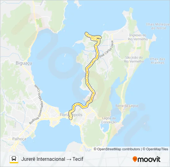 1123 EXECUTIVO JURERÊ Bus Line Map