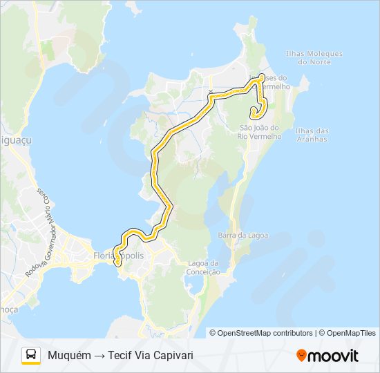 Mapa da linha 1129 EXECUTIVO MUQUÉM de ônibus