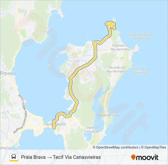 1122 EXECUTIVO PRAIA BRAVA Bus Line Map
