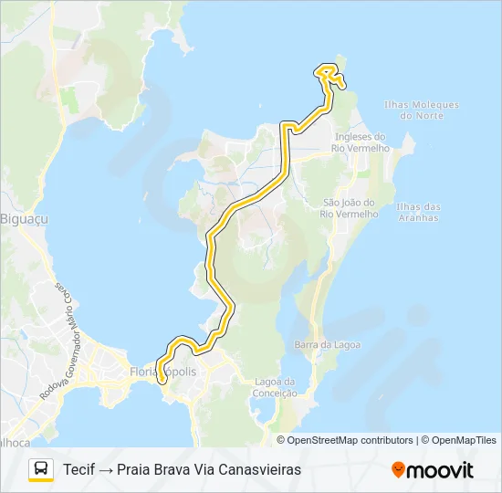 1122 EXECUTIVO PRAIA BRAVA Bus Line Map