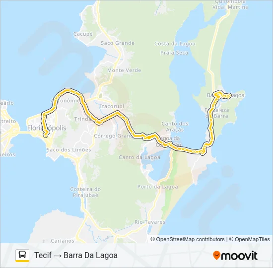 2120 EXECUTIVO BARRA DA LAGOA Bus Line Map