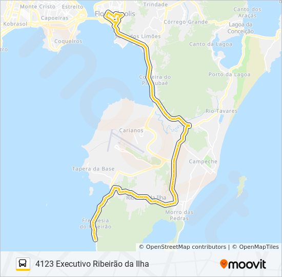 Mapa de 4123 EXECUTIVO RIBEIRÃO DA ILHA de autobús