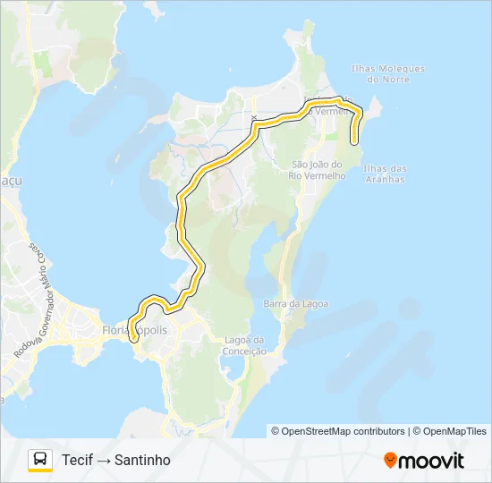 1121 EXECUTIVO INGLESES / SANTINHO Bus Line Map
