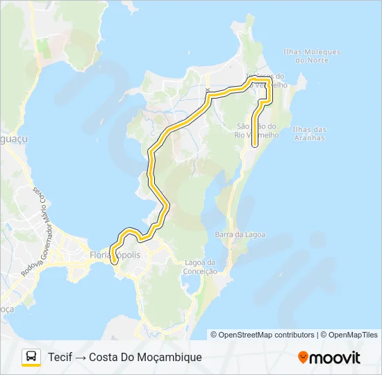 1128 EXECUTIVO COSTA DO MOÇAMBIQUE Bus Line Map