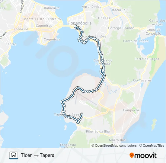 467 TAPERA VIA SACO DOS LIMÕES Bus Line Map