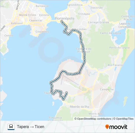 467 TAPERA VIA SACO DOS LIMÕES Bus Line Map