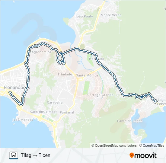 330 TILAG - TICEN VIA MAURO RAMOS / TITRI Bus Line Map