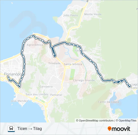 330 TILAG - TICEN VIA MAURO RAMOS / TITRI Bus Line Map