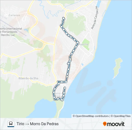 474 MORRO DAS PEDRAS VIA GRAMAL Bus Line Map