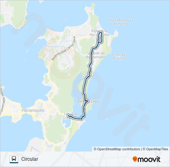 Mapa de 850 TILAG - RIO VERMELHO VIA CIDADE DA BARRA de autobús