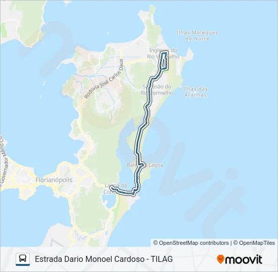 850 TILAG - RIO VERMELHO VIA CIDADE DA BARRA Bus Line Map