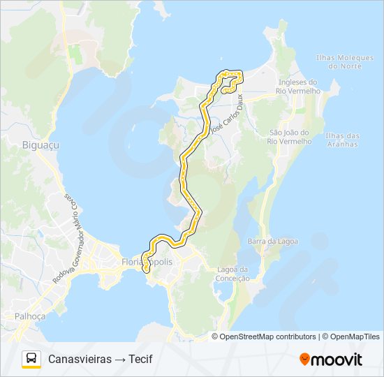 Mapa de 1120 EXECUTIVO CANASVIEIRAS de autobús