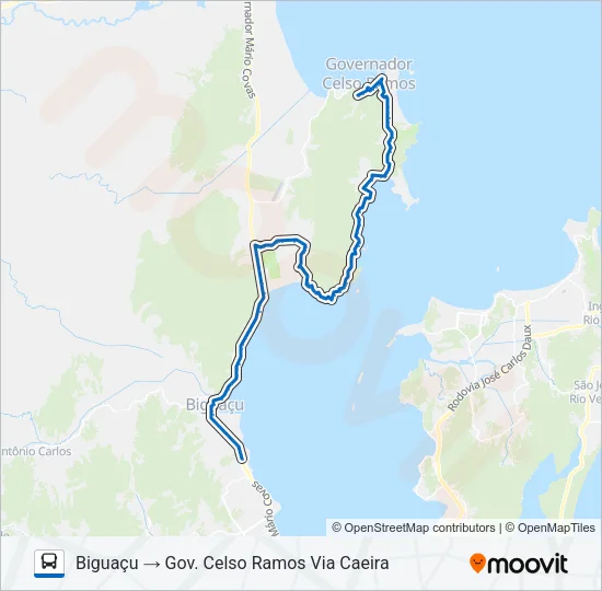 43302 PALMAS / BIGUAÇU Bus Line Map