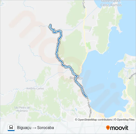 64201 SOROCABA / BIGUAÇU Bus Line Map
