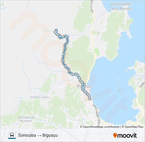 Mapa de 64201 SOROCABA / BIGUAÇU de autobús