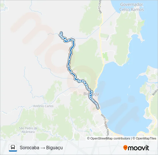 64201 SOROCABA / BIGUAÇU Bus Line Map