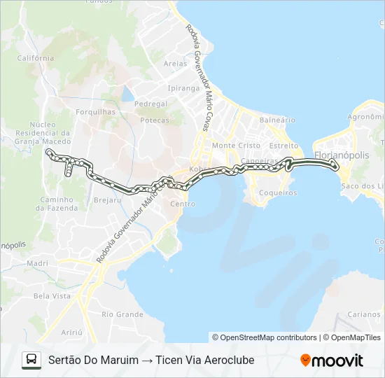 554 SERTÃO DO MARUIM Bus Line Map