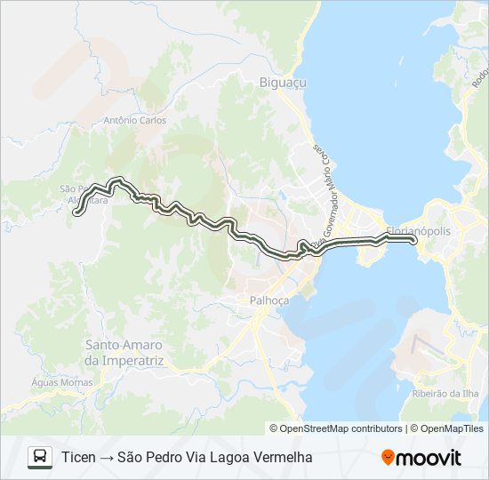 Mapa de 177 SÃO PEDRO DE ALCÂNTARA de autobús