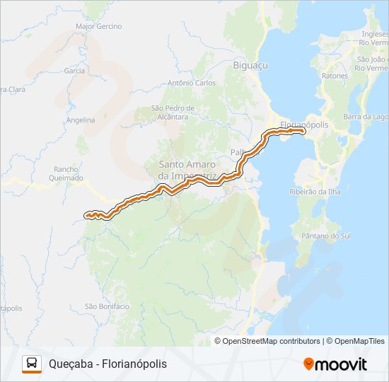 Mapa de 66 QUEÇABA de autobús