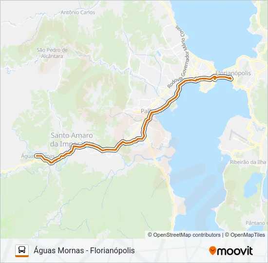 624 ÁGUAS MORNAS Bus Line Map
