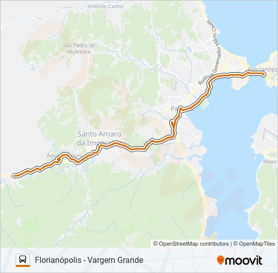 Mapa de 625 VARGEM GRANDE de autobús