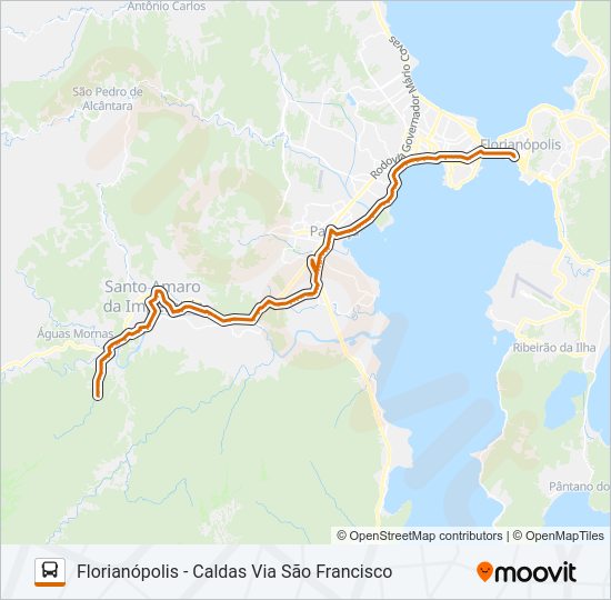 Mapa da linha 68 CALDAS DA IMPERATRIZ de ônibus